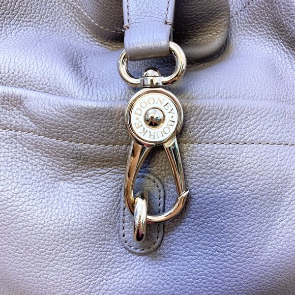 Dooney & Bourke Pebbled Leather Tote Bag With Gold Hardware - Picture 2 of 8